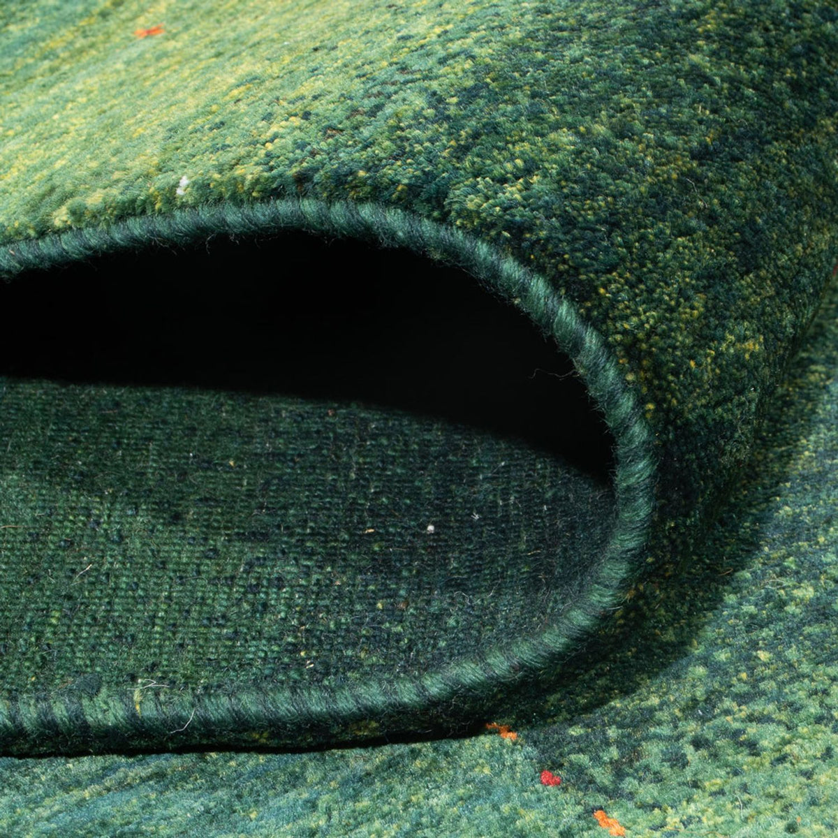 Gabbeh-matta - Loribaft Persian - 322 x 213 cm - mörkgrön