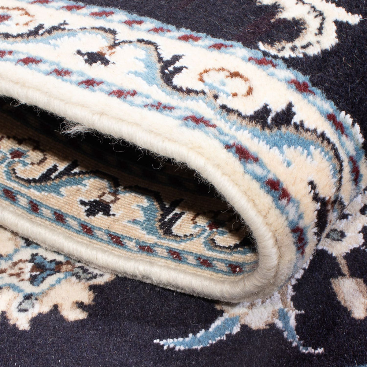 Persisk matta - Nain - 137 x 89 cm - mörkblå