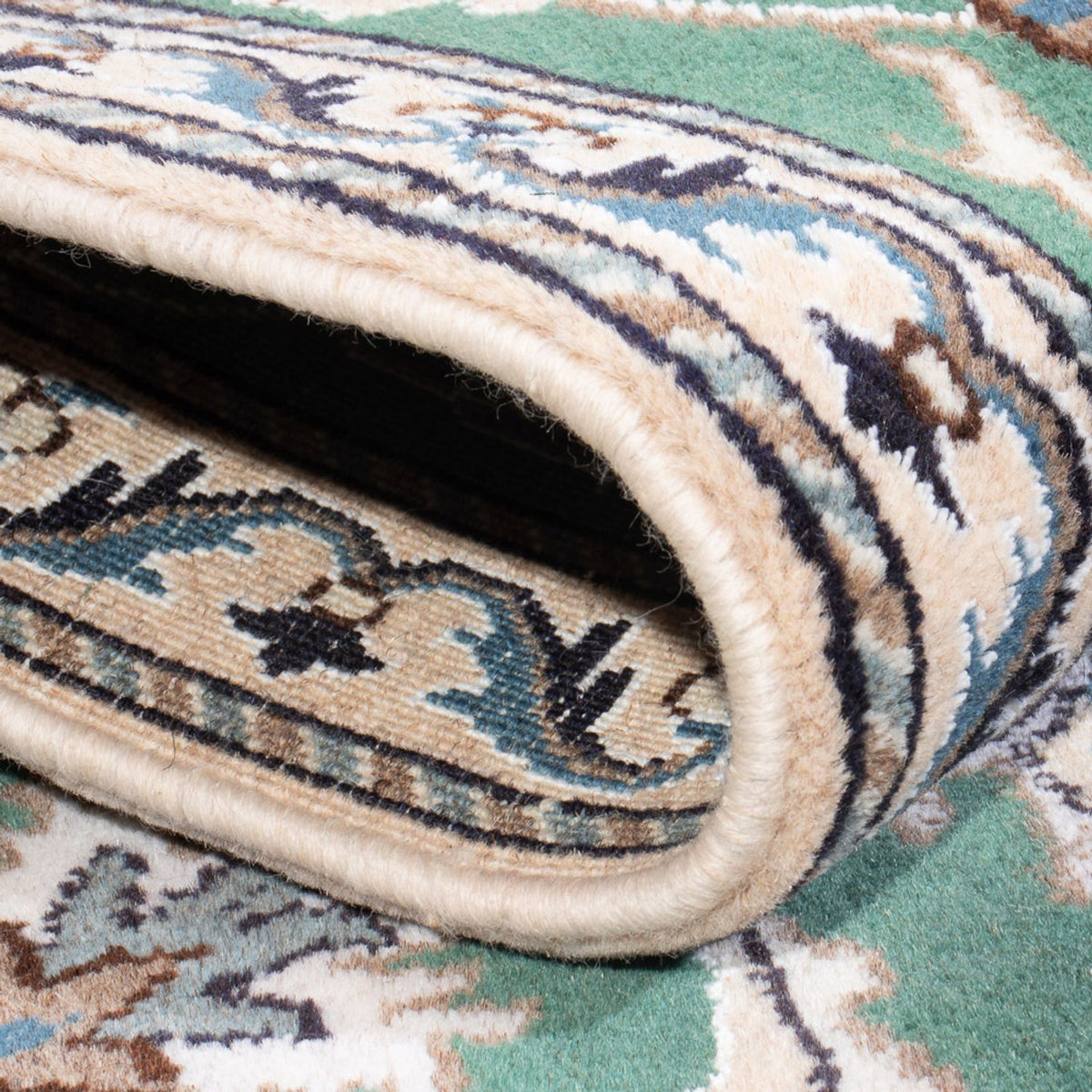 Persisk matta - Nain - 141 x 68 cm - grön