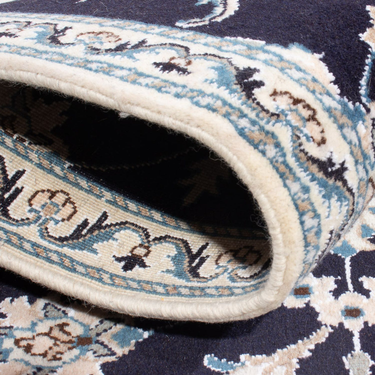 Persisk matta - Nain - 135 x 92 cm - mörkblå