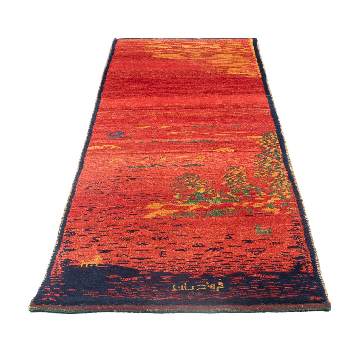 Runner Gabbeh-matta - persisk - 235 x 75 cm - flerfärgad