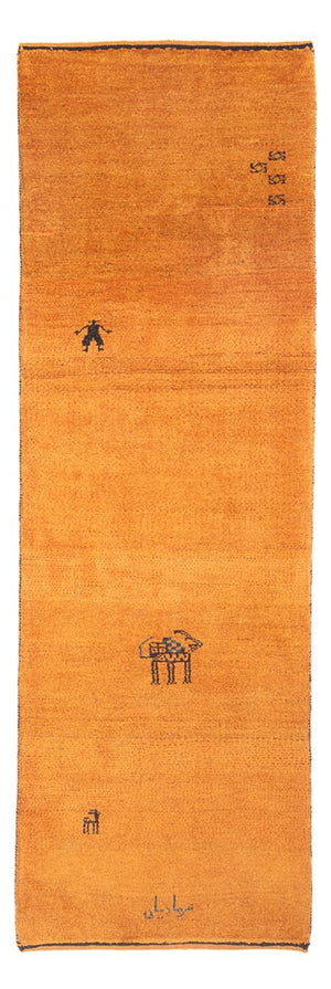 Runner Gabbeh-matta - persisk - 220 x 74 cm - orange