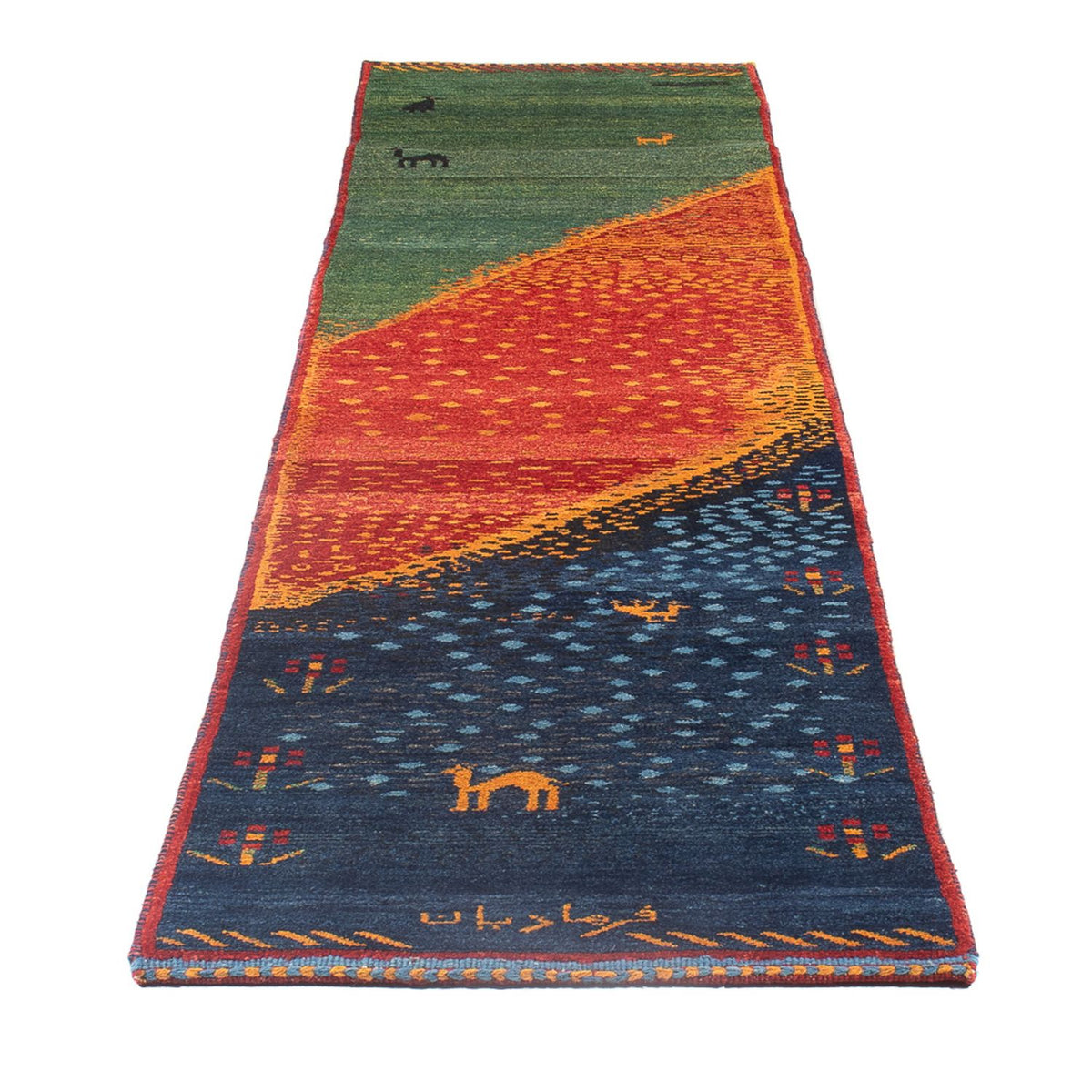 Runner Gabbeh-matta - persisk - 285 x 68 cm - flerfärgad
