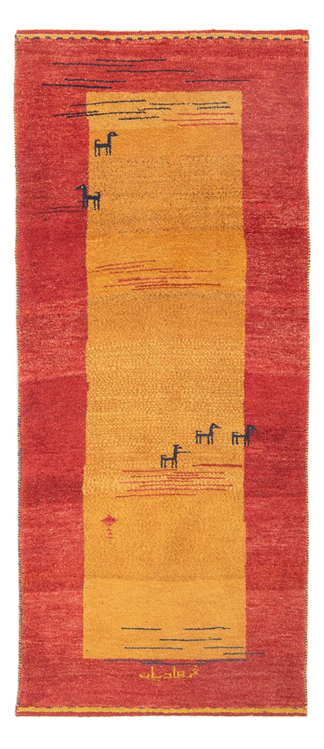 Runner Gabbeh-matta - persisk - 177 x 75 cm - flerfärgad