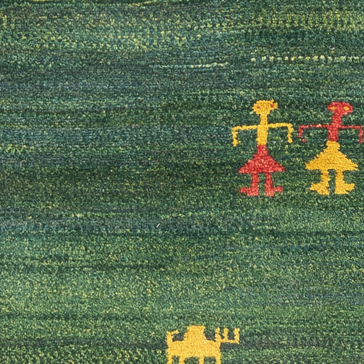 Runner Gabbeh-matta - persisk - 202 x 78 cm - grön