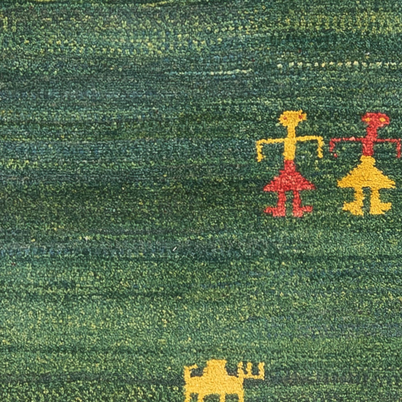 Runner Gabbeh-matta - persisk - 202 x 78 cm - grön