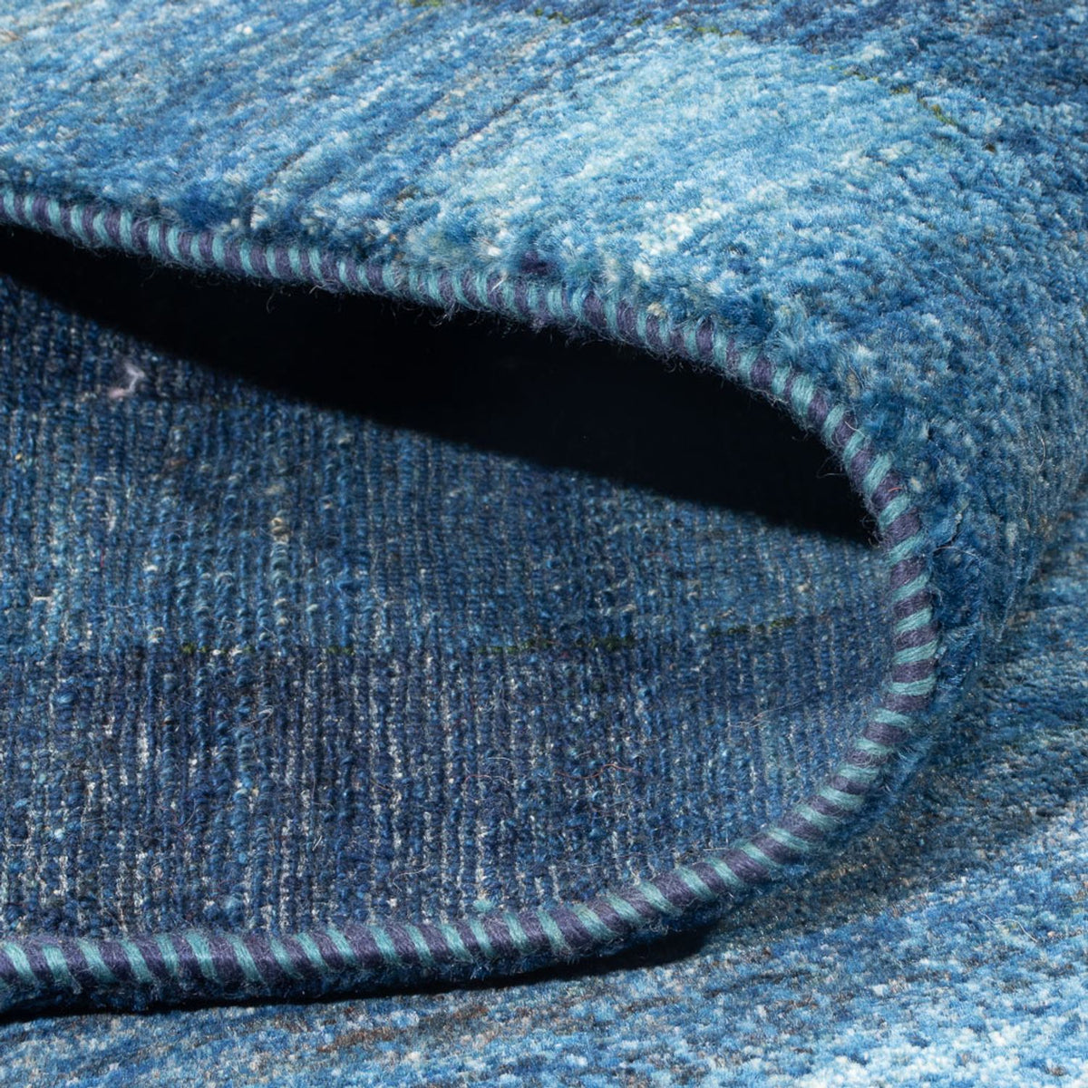 Gabbeh-matta - Loribaft Persian - 225 x 186 cm - havsblått