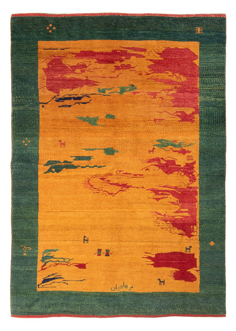 Gabbeh-matta - persisk - 207 x 163 cm - flerfärgad