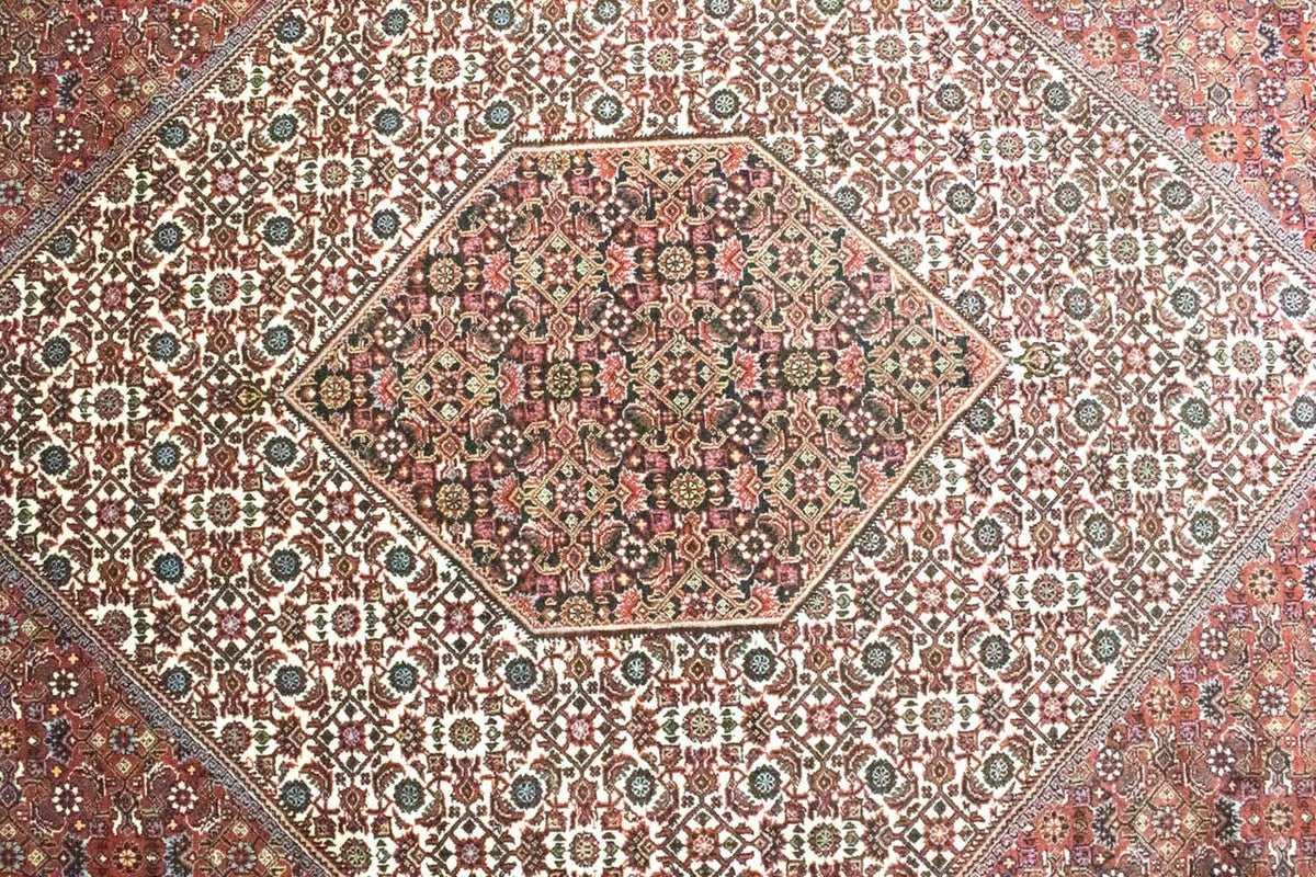 Persisk matta - Bijar - 307 x 205 cm - röd