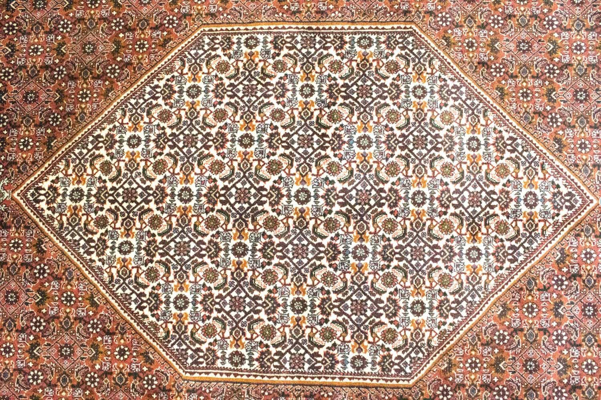 Persisk matta - Bijar - 298 x 203 cm - röd