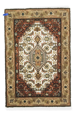 Persisk matta - Bijar - 90 x 60 cm - beige