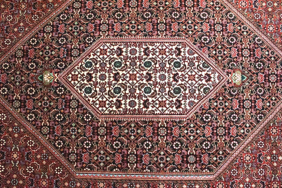 Persisk matta - Bijar - 303 x 204 cm - röd