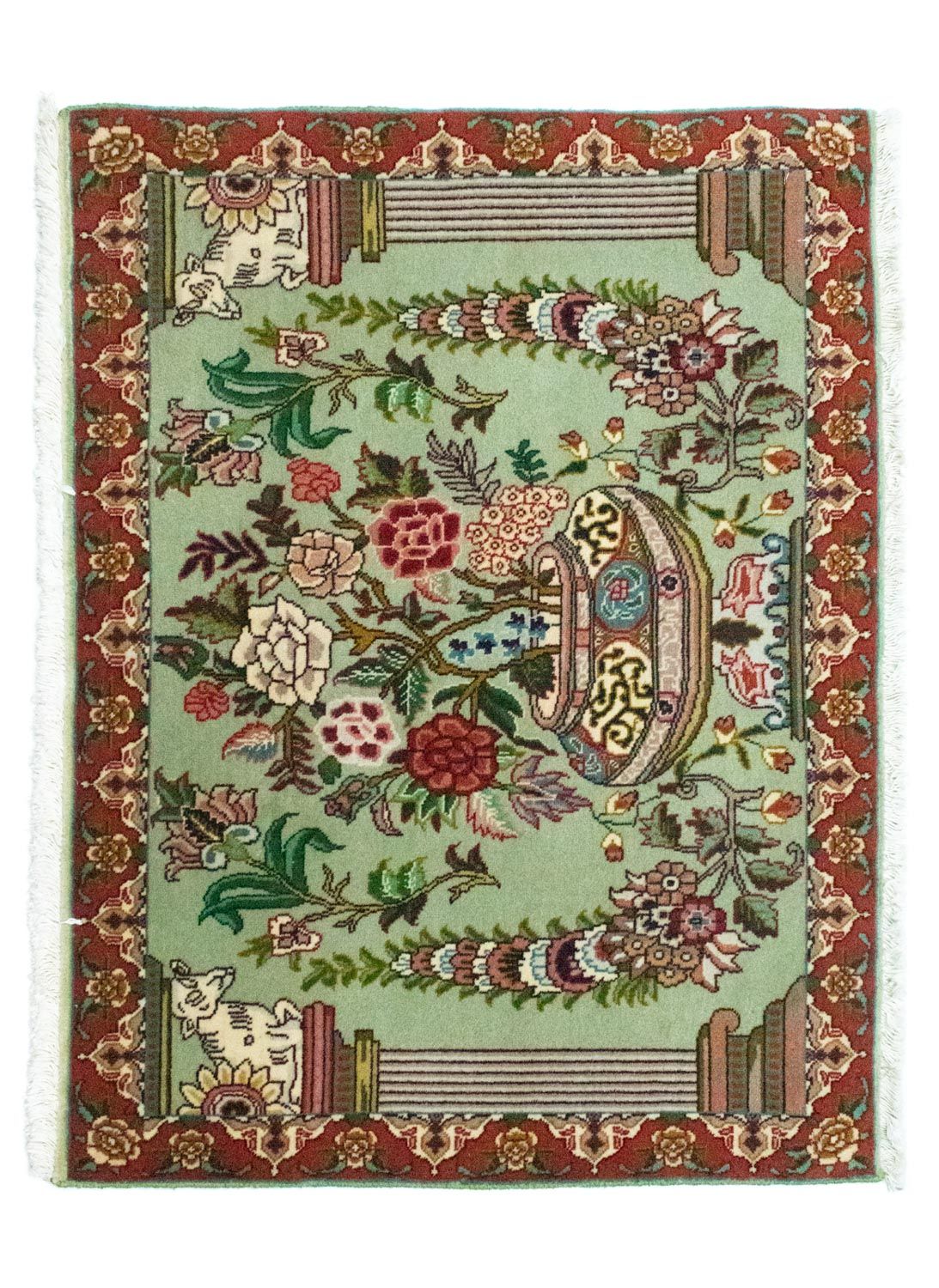 Persisk matta - Tabriz - Royal - 83 x 62 cm - grön