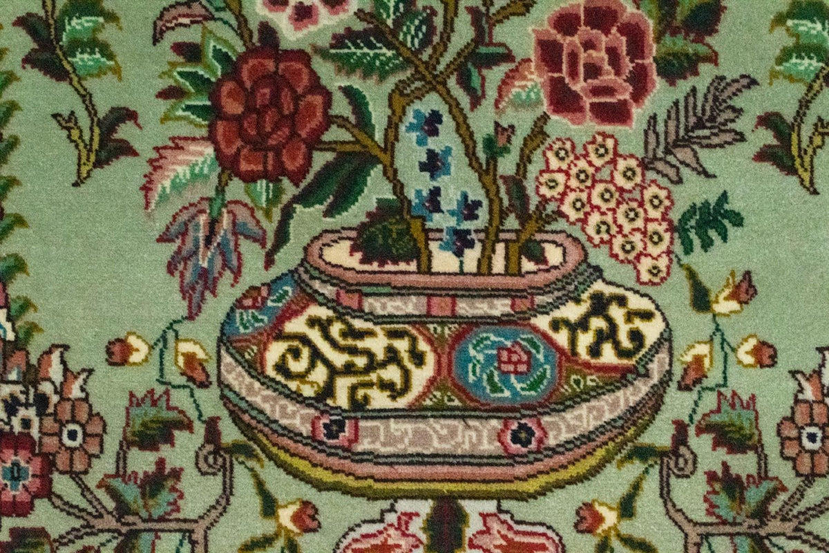 Persisk matta - Tabriz - Royal - 83 x 62 cm - grön