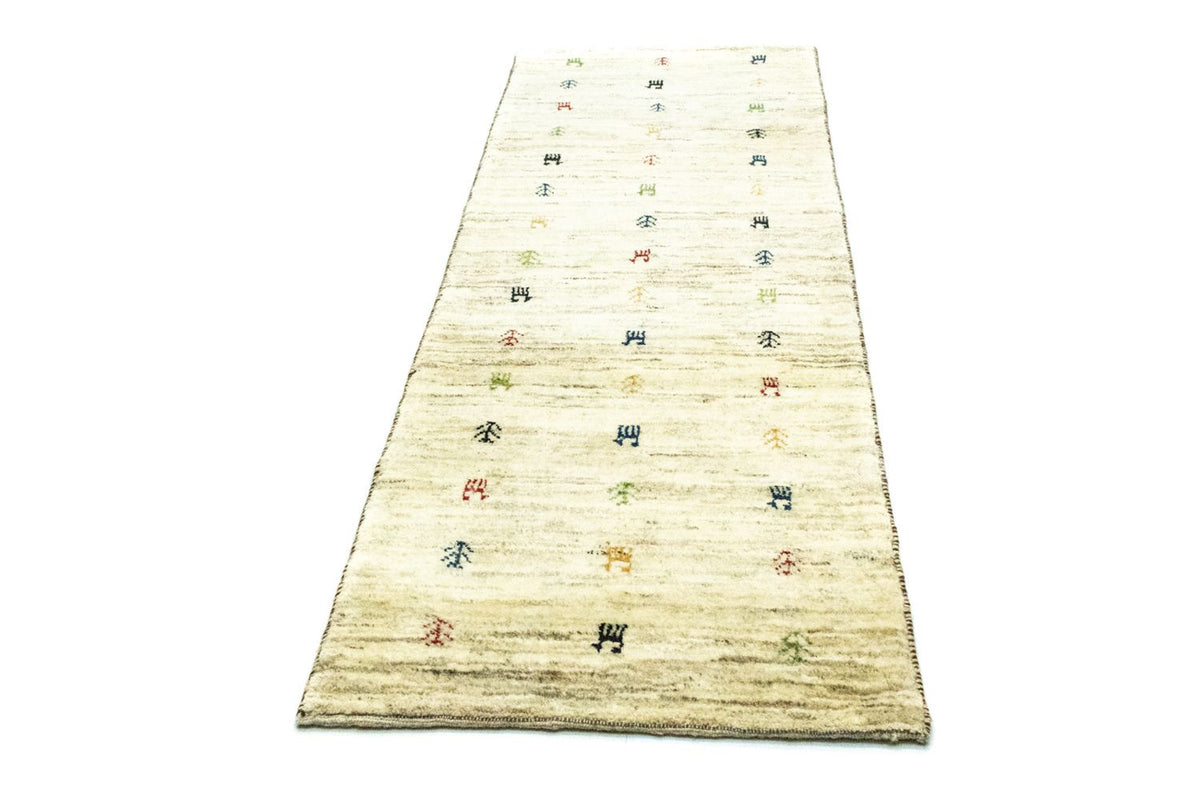 Runner Gabbeh-matta - persisk - 219 x 75 cm - beige