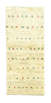 Runner Gabbeh-matta - persisk - 184 x 82 cm - beige
