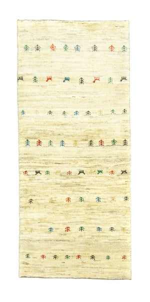 Runner Gabbeh-matta - persisk - 184 x 82 cm - beige