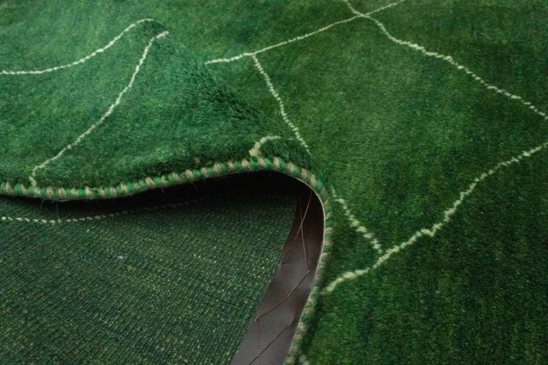 Gabbeh-matta - persisk - 143 x 100 cm - grön