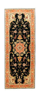 Runner Persisk matta - Tabriz - Royal - 215 x 83 cm - svart