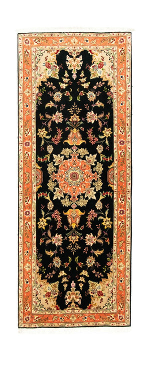 Runner Persisk matta - Tabriz - Royal - 215 x 83 cm - svart