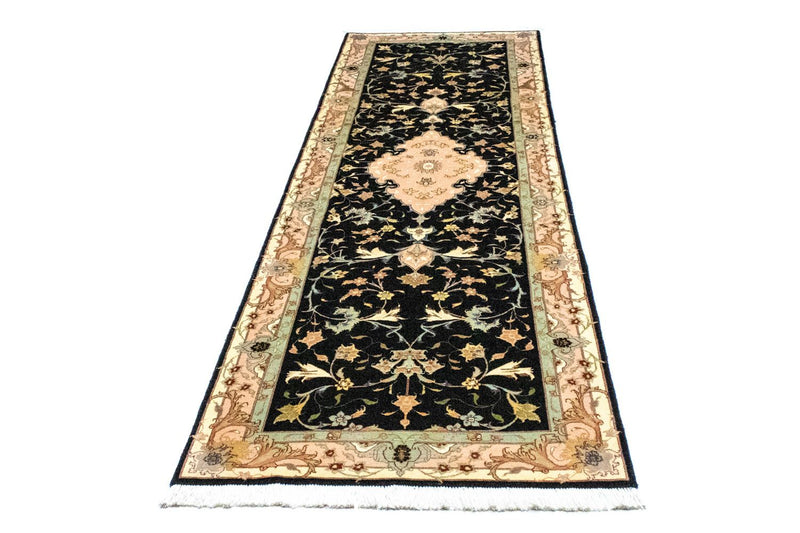 Runner Persisk matta - Tabriz - Royal - 290 x 84 cm - svart