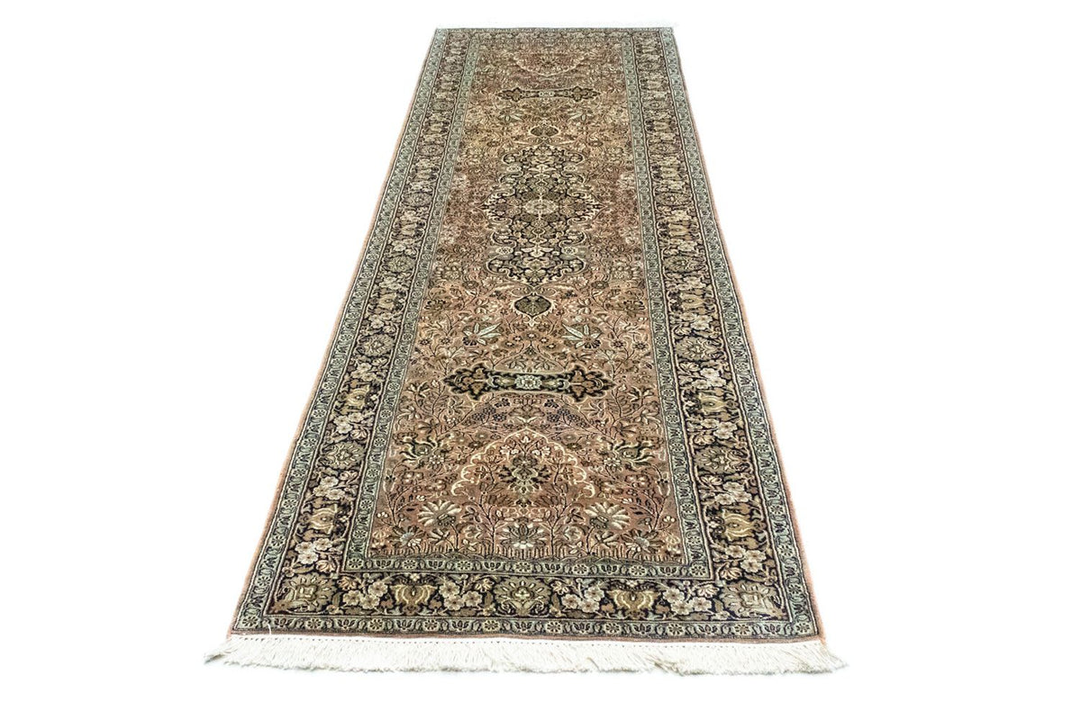 Runner Sidenmatta - Kashmir Silk - 278 x 77 cm - röd