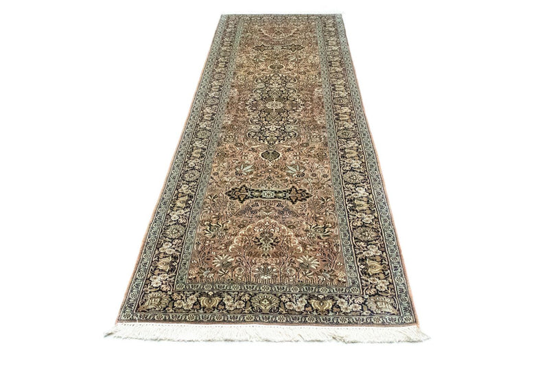 Runner Sidenmatta - Kashmir Silk - 278 x 77 cm - röd