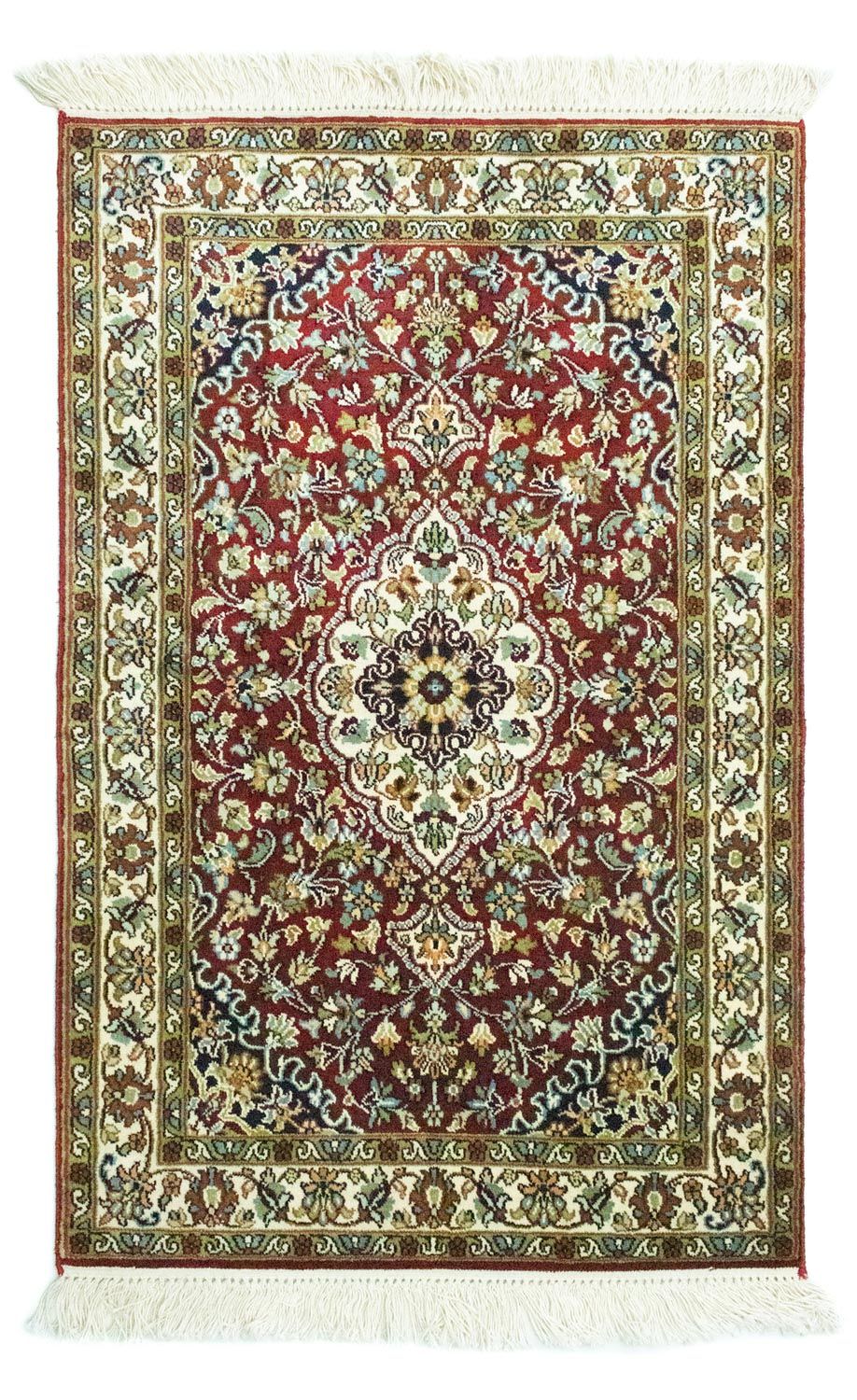 Sidenmatta - Kashmir Silk - 95 x 63 cm - röd