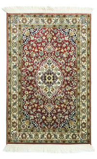 Sidenmatta - Kashmir Silk - 95 x 63 cm - röd