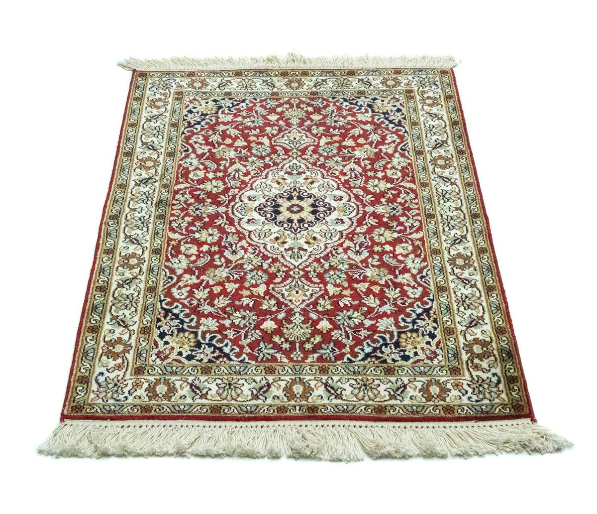 Sidenmatta - Kashmir Silk - 95 x 63 cm - röd