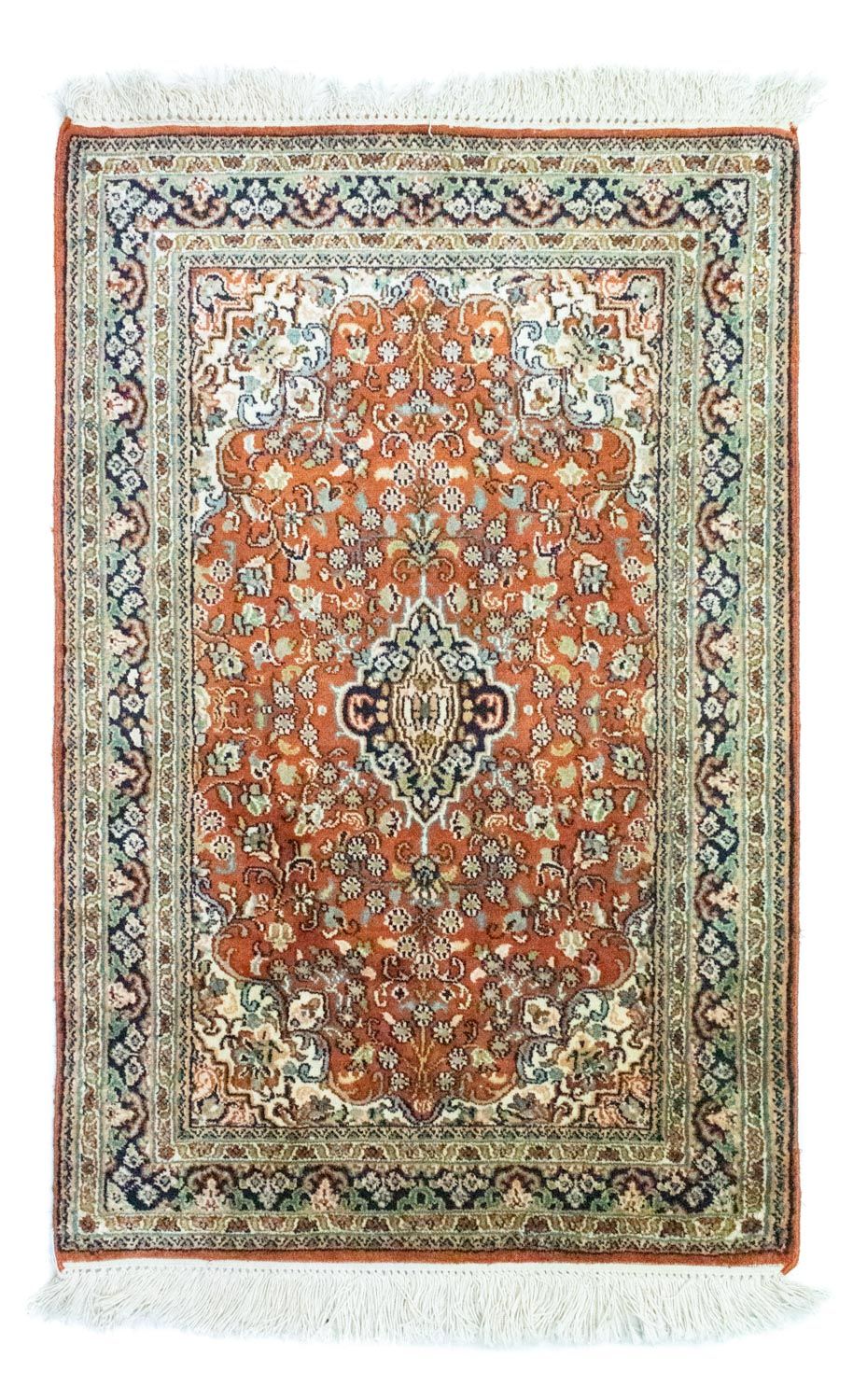 Sidenmatta - Kashmir Silk - 94 x 63 cm - rost