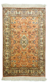 Sidenmatta - Kashmir Silk - 95 x 61 cm - rost