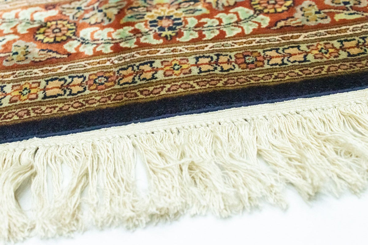 Sidenmatta - Kashmir Silk särskild form  - 127 x 125 cm - blå