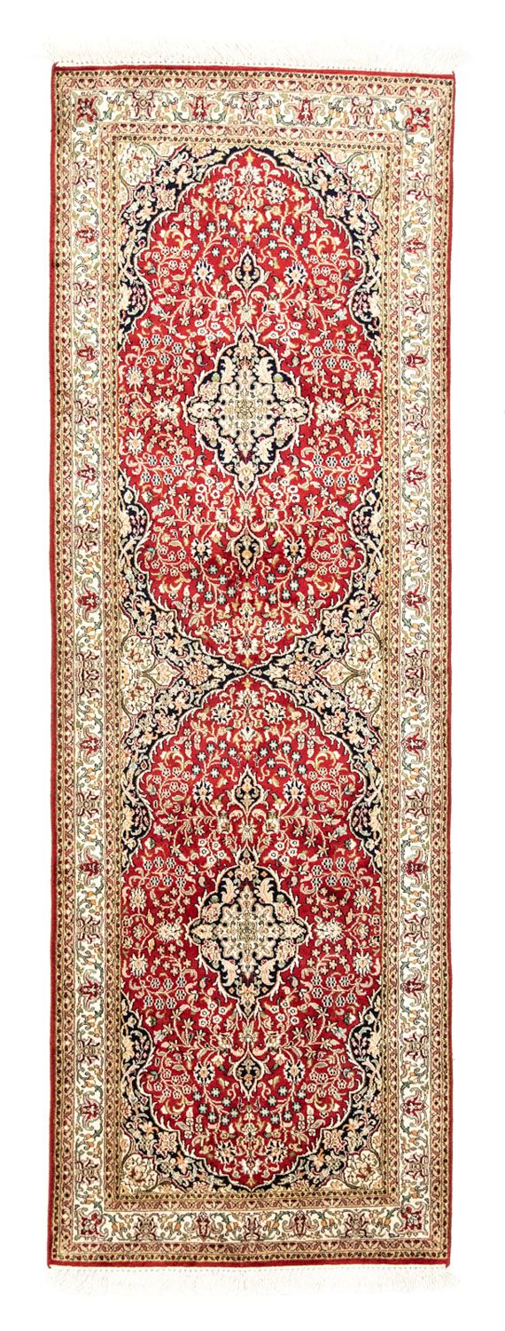 Runner Sidenmatta - Kashmir Silk - 237 x 80 cm - röd