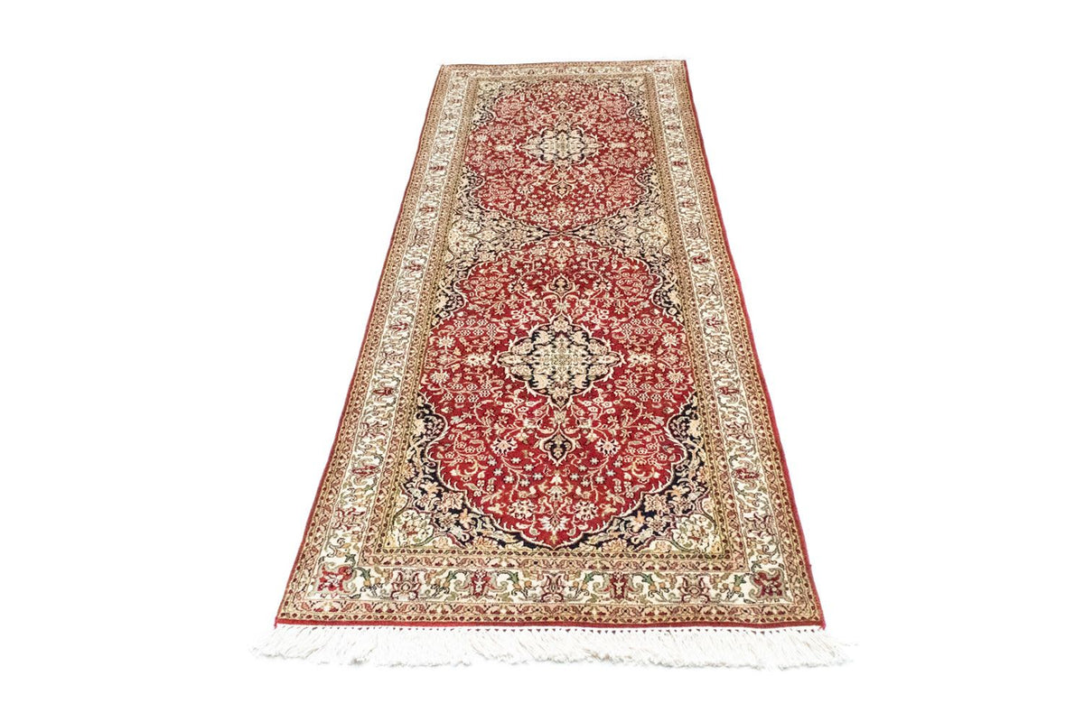 Runner Sidenmatta - Kashmir Silk - 237 x 80 cm - röd