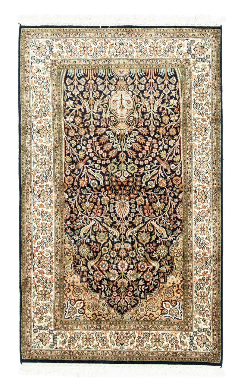 Sidenmatta - Kashmir Silk - 156 x 95 cm - blå