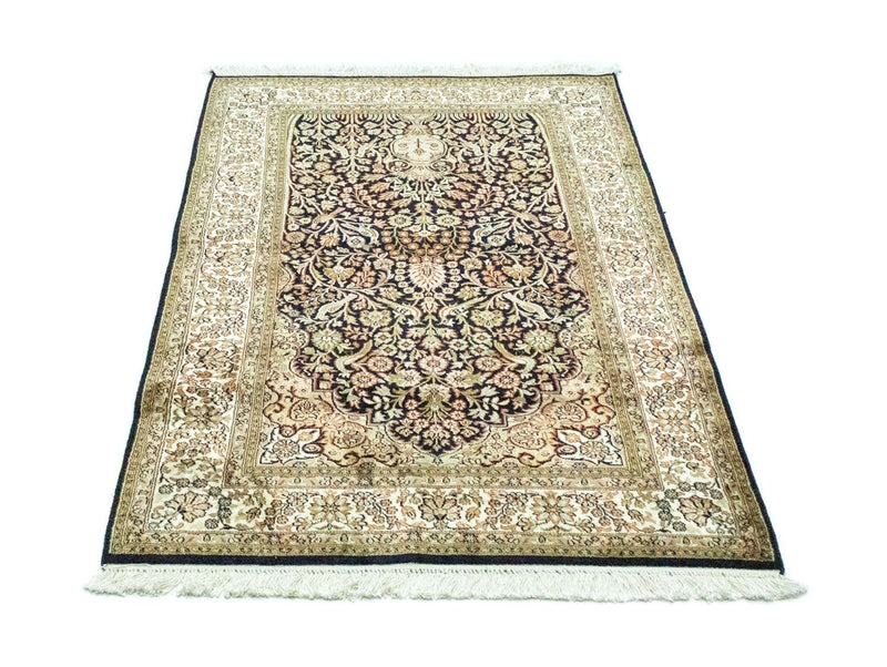 Sidenmatta - Kashmir Silk - 156 x 95 cm - blå