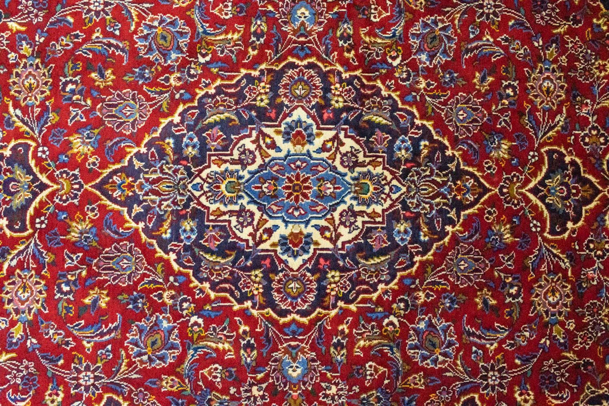 Persiska mattor - Keshan - 222 x 140 cm - röd