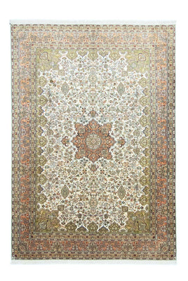 Sidenmatta - Kashmir Silk - 308 x 217 cm - beige