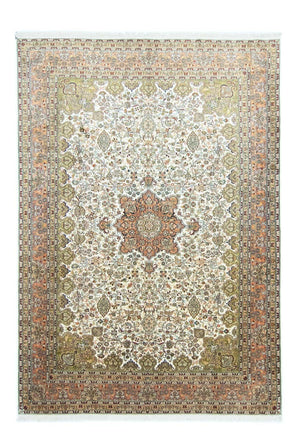 Sidenmatta - Kashmir Silk - 308 x 217 cm - beige