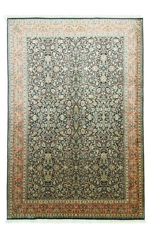Sidenmatta - Kashmir Silk - 315 x 214 cm - blå