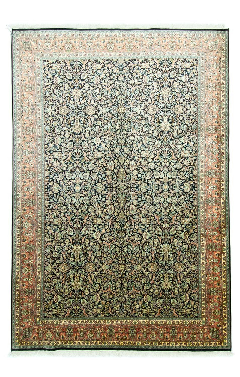 Sidenmatta - Kashmir Silk - 315 x 214 cm - blå