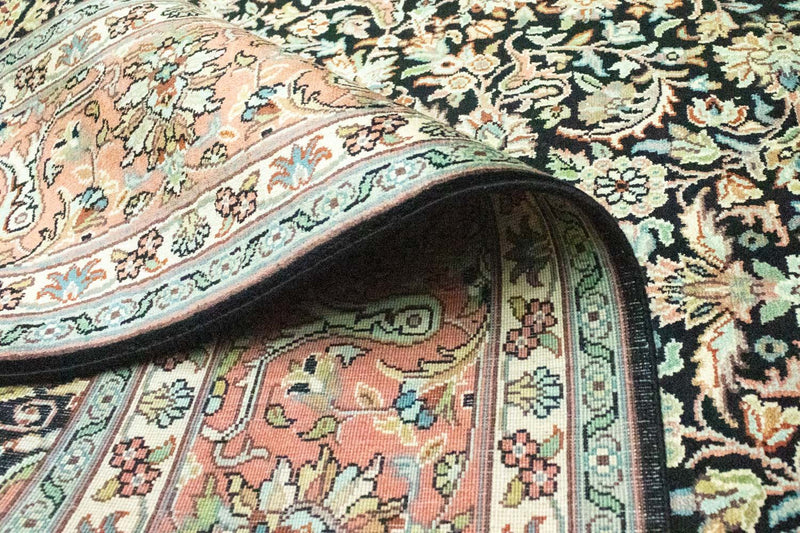 Sidenmatta - Kashmir Silk - 315 x 214 cm - blå