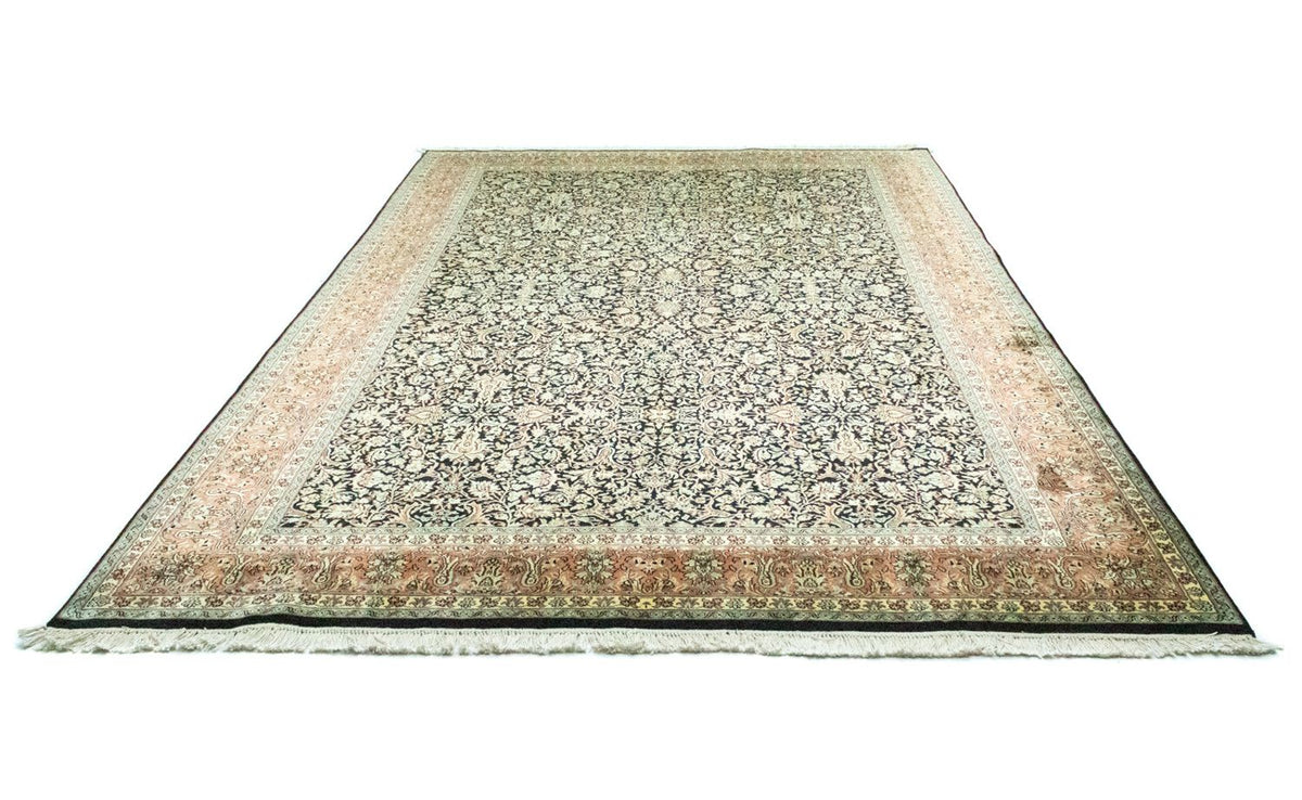 Sidenmatta - Kashmir Silk - 315 x 214 cm - blå