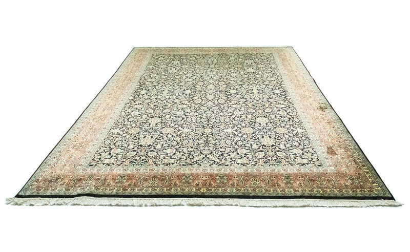 Sidenmatta - Kashmir Silk - 315 x 214 cm - blå