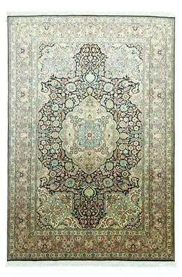 Sidenmatta - Kashmir Silk - 311 x 213 cm - blå