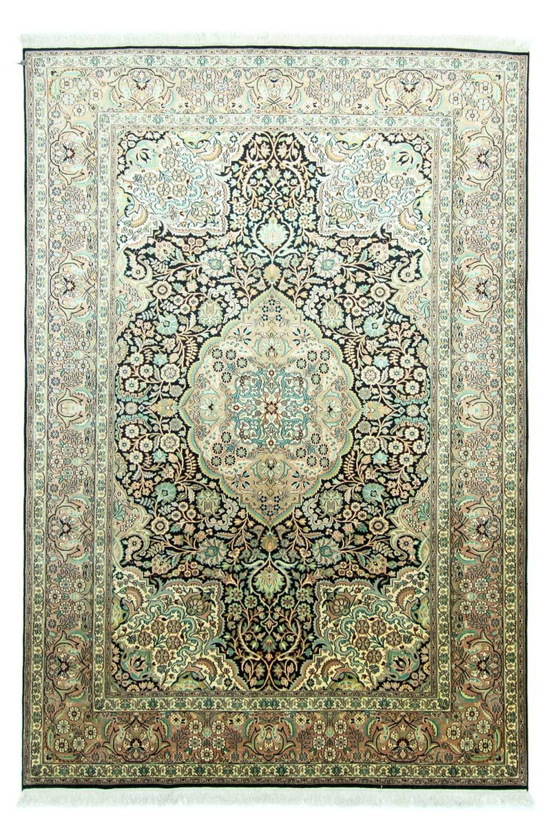 Sidenmatta - Kashmir Silk - 311 x 213 cm - blå