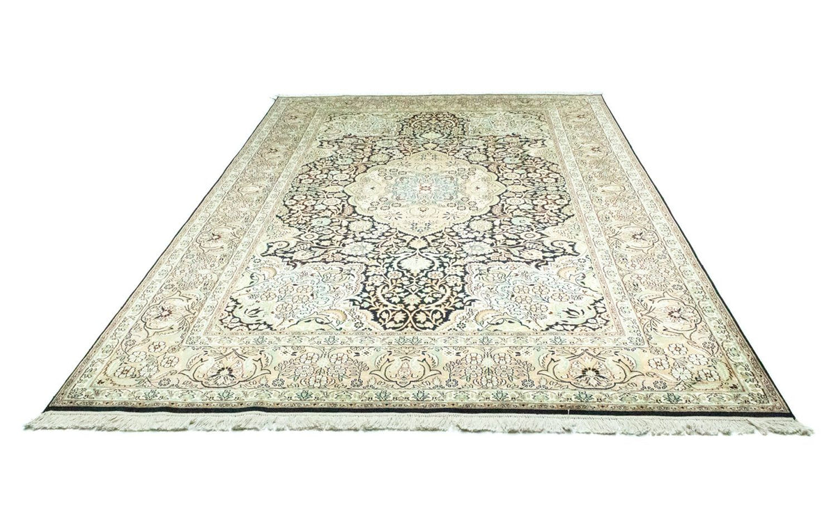 Sidenmatta - Kashmir Silk - 311 x 213 cm - blå