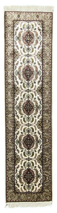 Runner Oriental Carpet - Hereke - 305 x 76 cm - beige