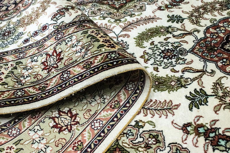 Runner Oriental Carpet - Hereke - 305 x 76 cm - beige